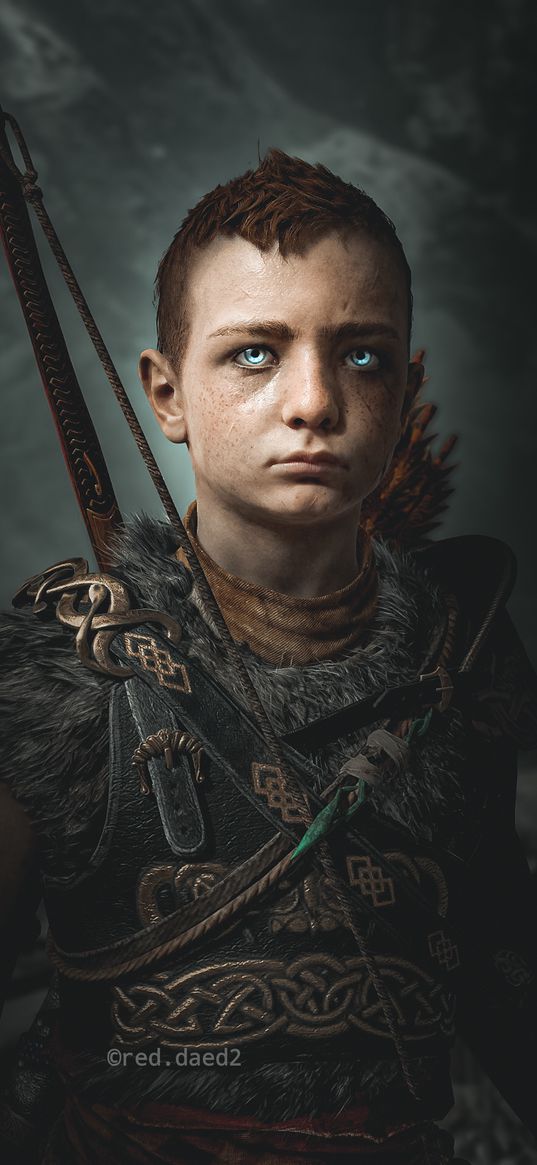 god of war, game, atreus, character