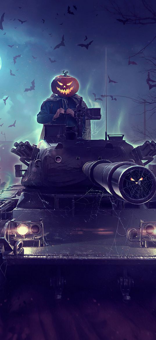 tank, pumpkin, halloween, world of tanks, game