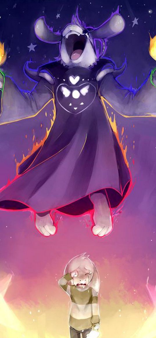 undertale, soul, asriel, characters, art