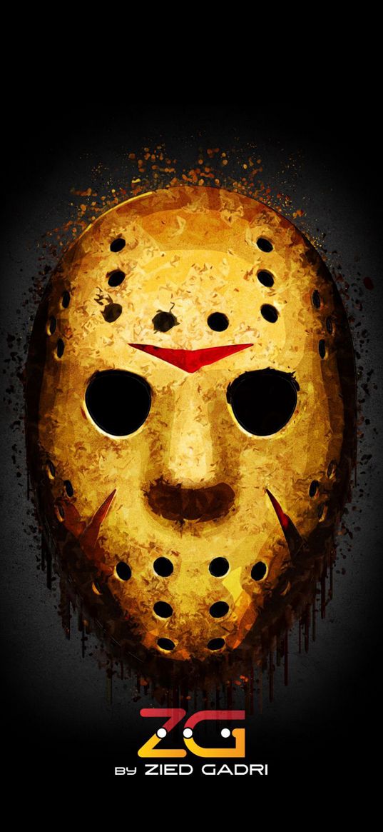 jason voorhees, hockey mask, maniac, horror, mask, black background, art