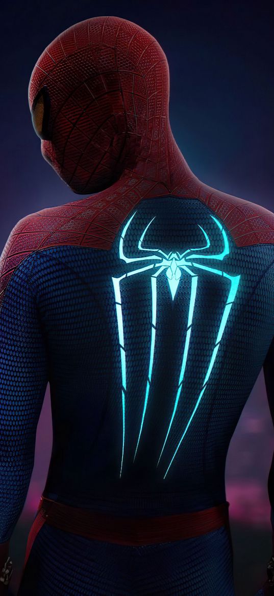 spiderman, spider-man, superhero, movie, marvel, comics, light, neon