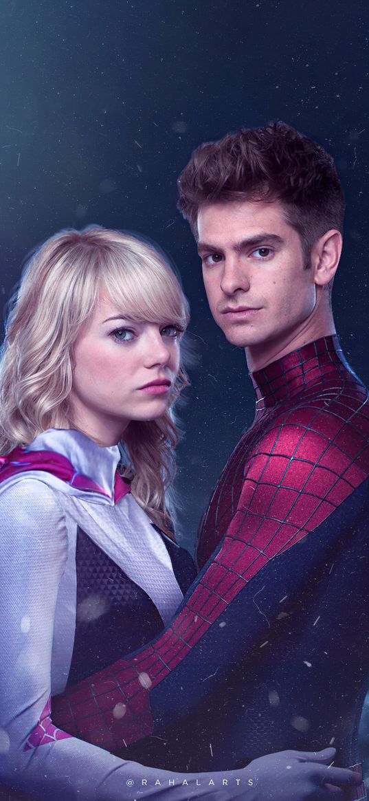 spiderman, spider-man, gwen stacy, movie, superhero, andrew garfield, actor, emma stone, actress