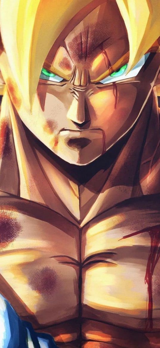 goku, dragonball, angry, hero, anime, art