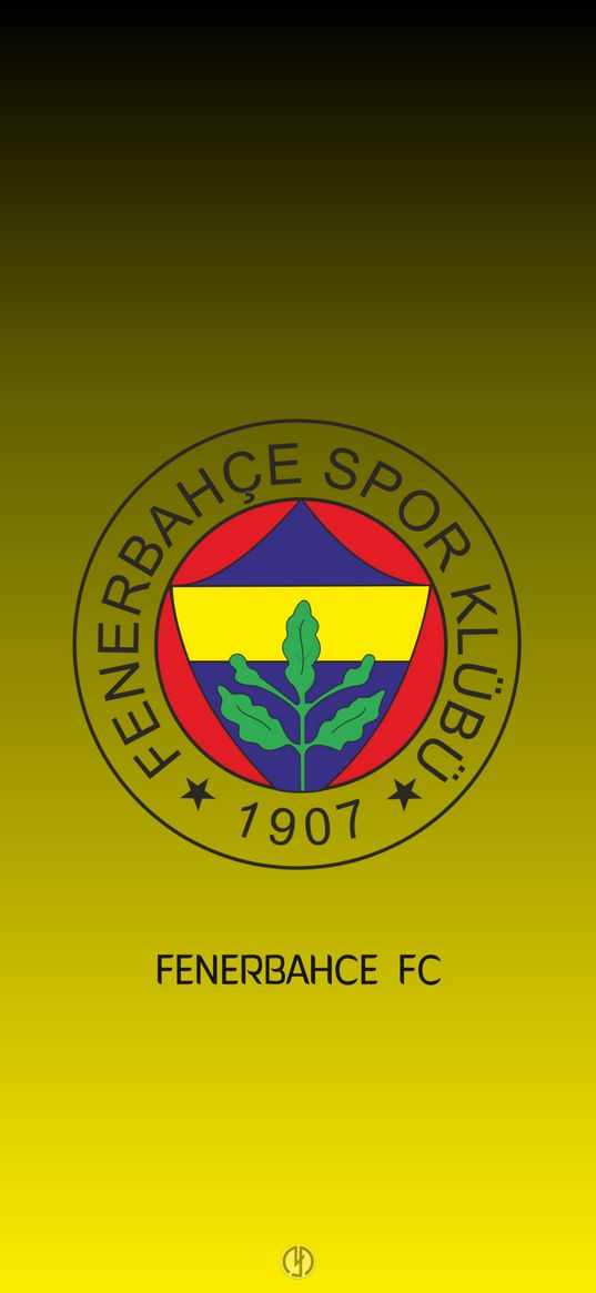 fenerbahce, football club, football, logo, yellow background