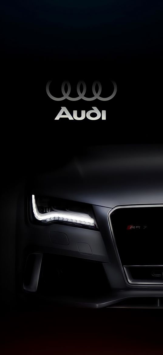 audi rs7, audi, sports car, car, logo, black