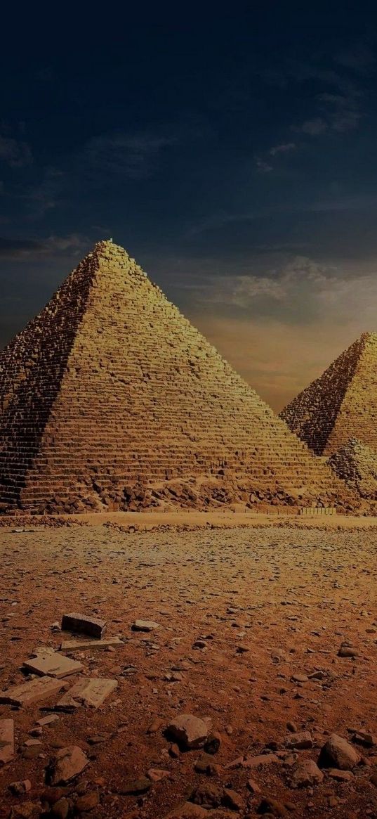 egypt, pyramids, sky, sand, history