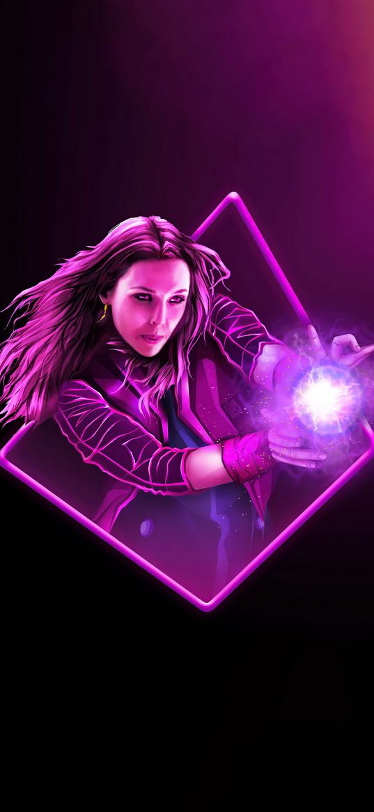 wanda, the avengers, marvel, superhero, purple