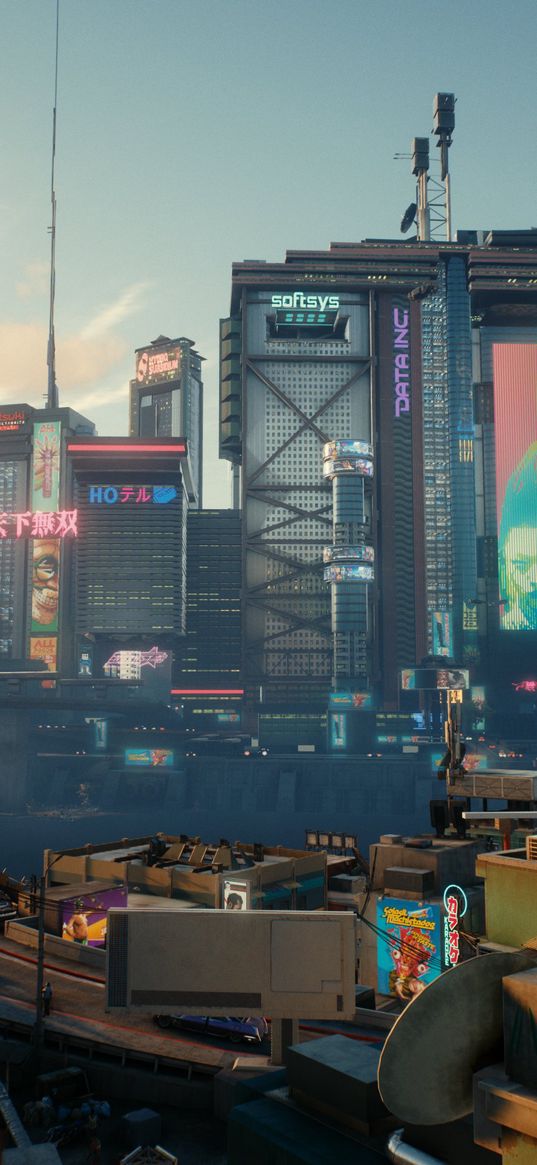 cyberpunk, 2077, city, art, game