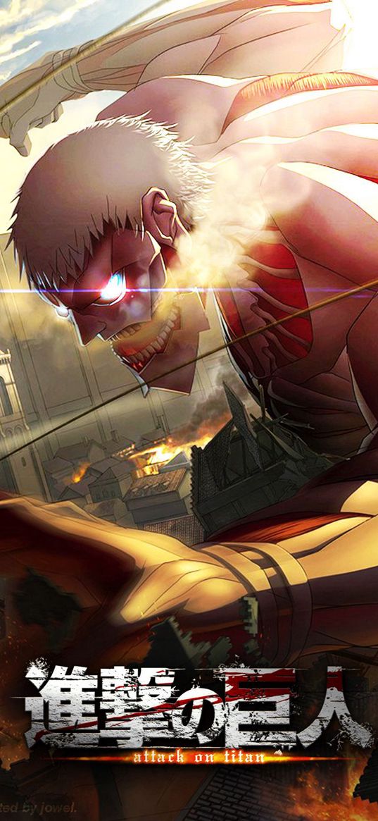 attack on titan, anime, titan, monster, character