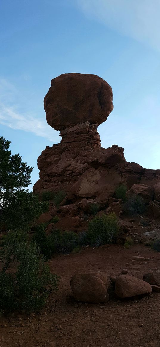 stone, balance, nature, sky