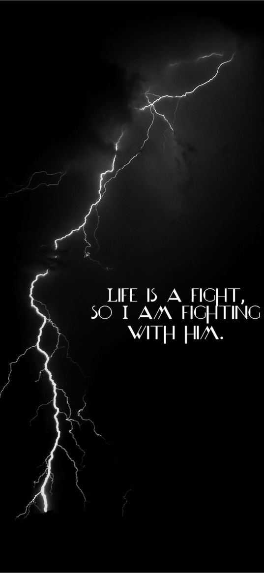 lightning, life, fight, quote, words