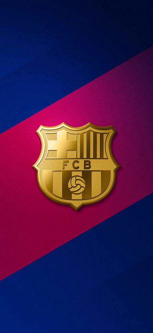 barcelona, football club, soccer, logo, gold, purple, pink