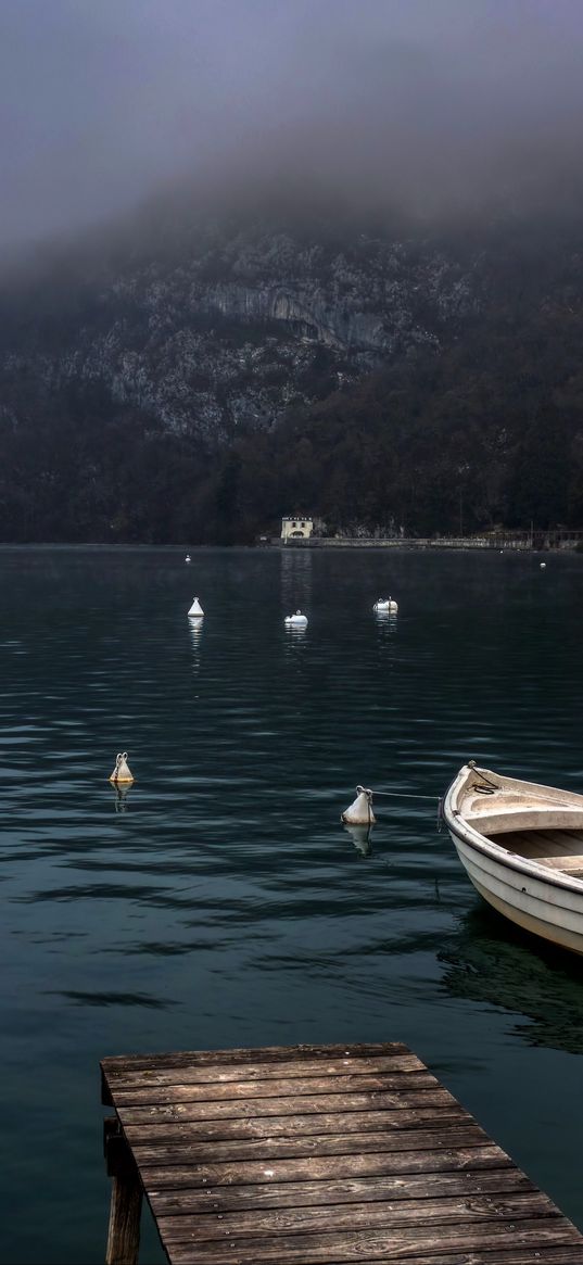 pier, boat, sea, nature