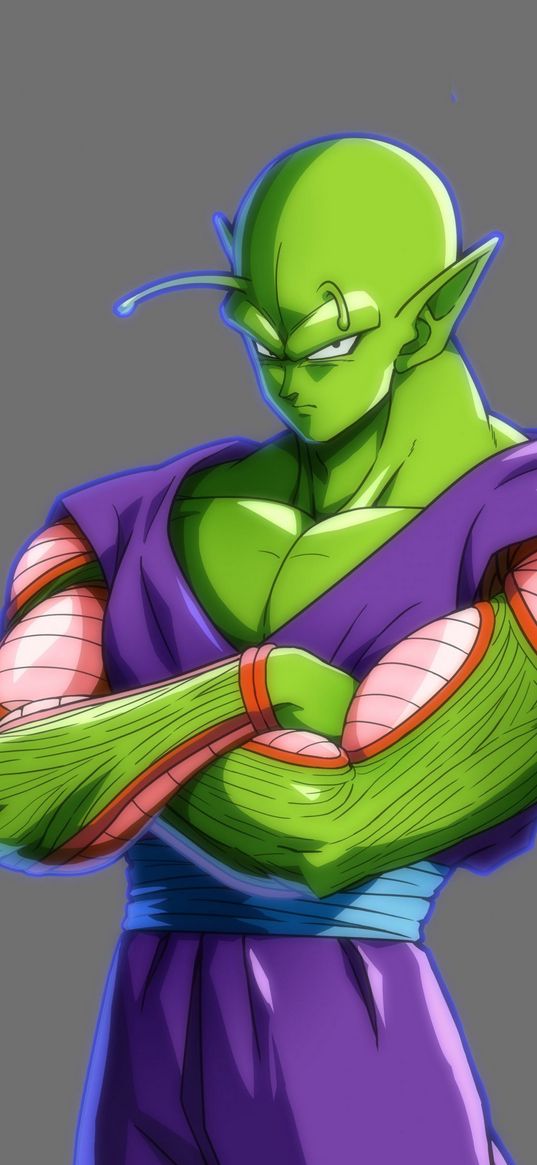 piccolo, dragon ball, character, mustache, green, art