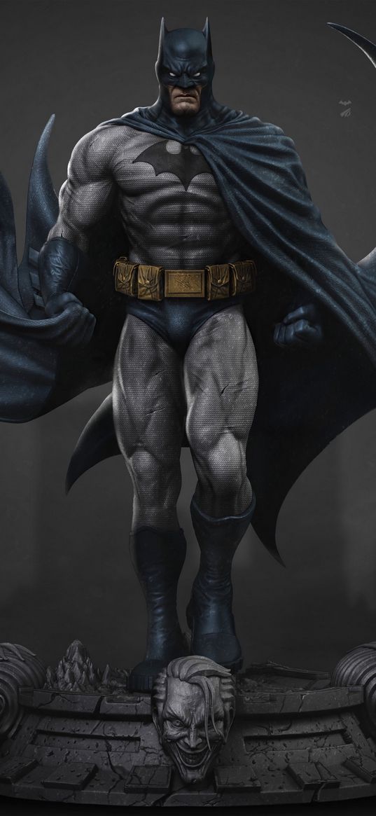 batman, superhero, dc, pedestal, evil, art