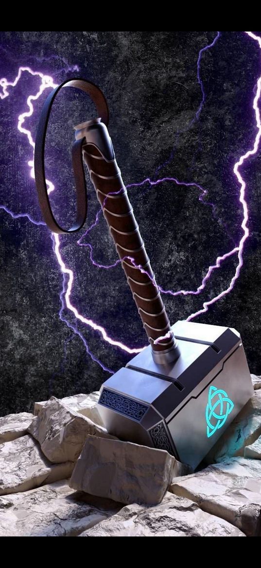 thor, hammer, marvel, comics, lightning