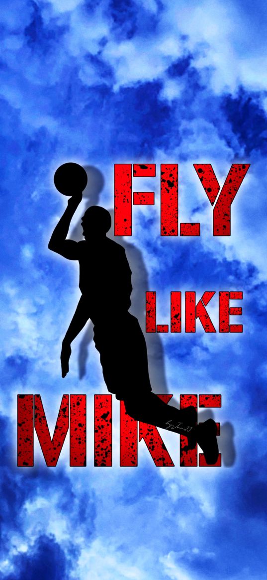 michael jordan, basketball, jump, text, sky