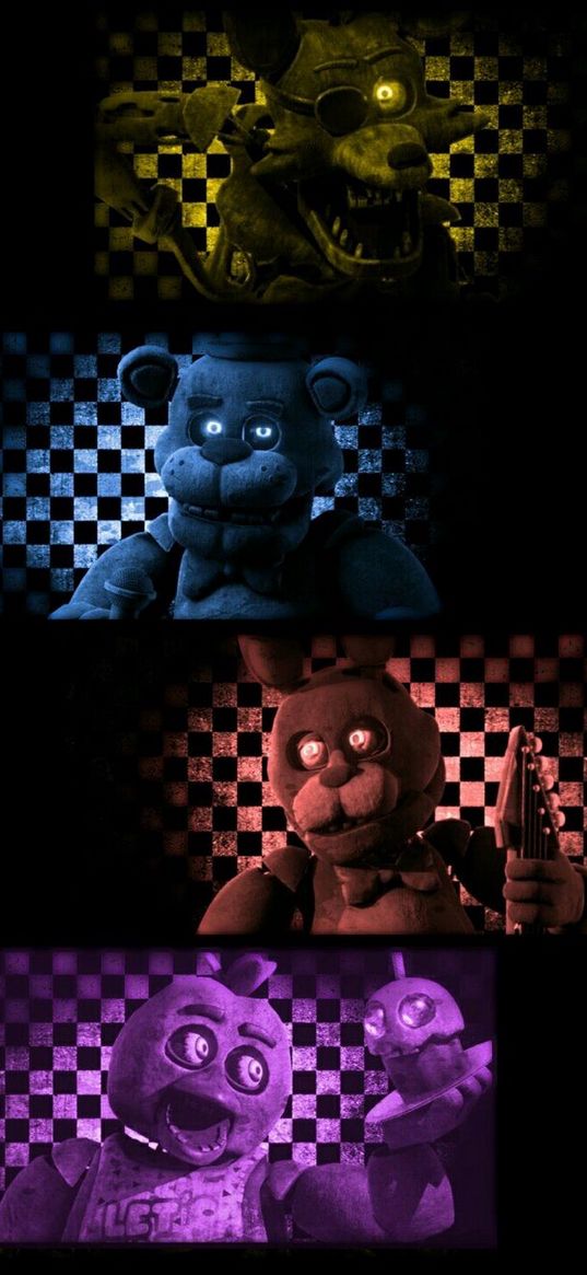 fnaf, foxy, freddy, 5 nights at freddy's, black background