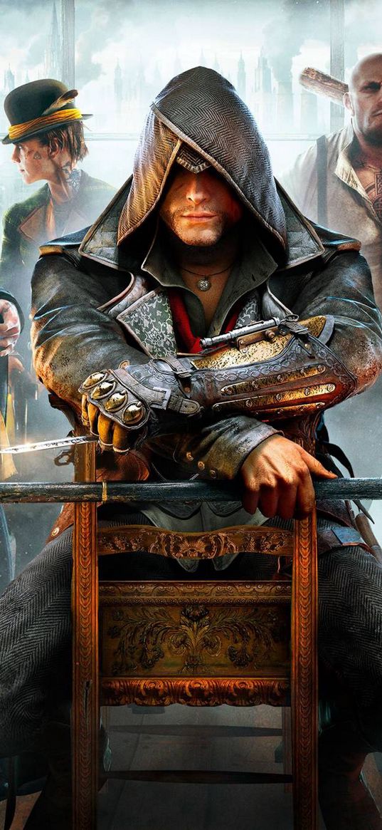 assassin creed syndicate, game, cover, poster, characters