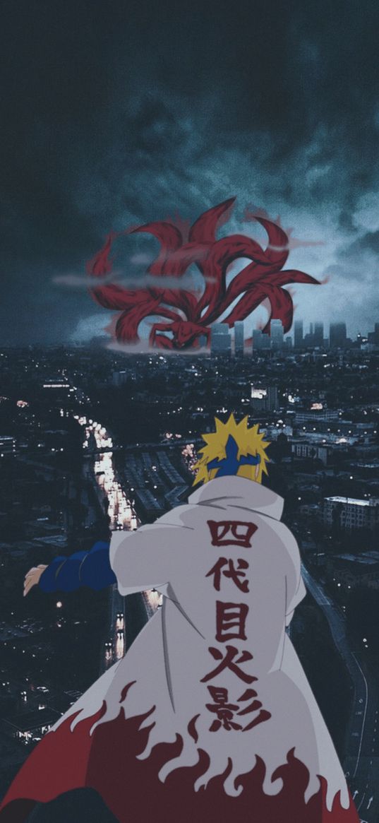 naruto, hokago minato, cloak, anime, manga, art