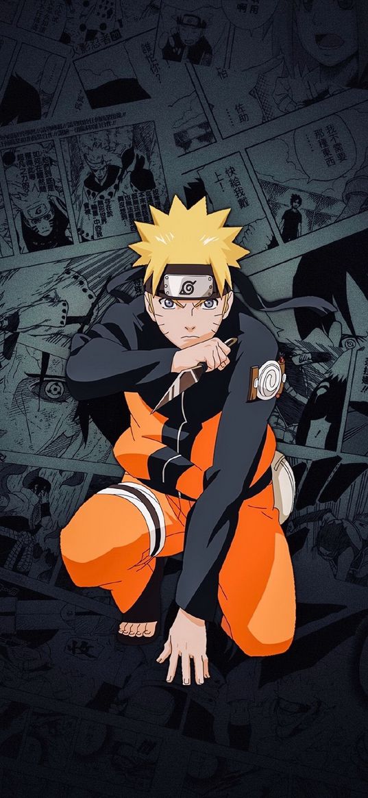 naruto uzumaki, naruto, anime, guy, kunai, comic, poster