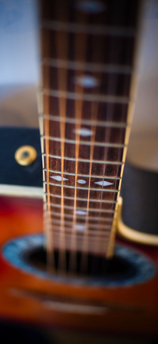 guitar, strings, fretboard, blur, music