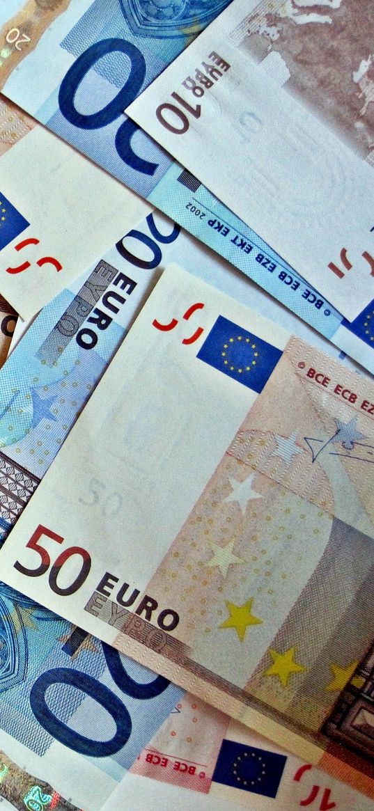 euro, banknotes, money, background