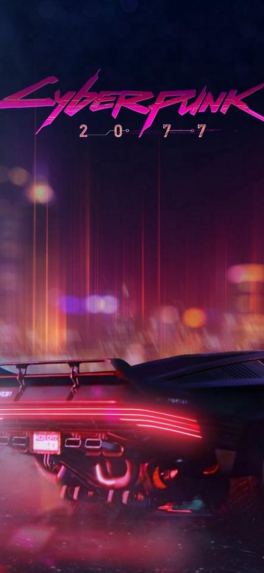 cyberpunk 2077, car, game, light, glare