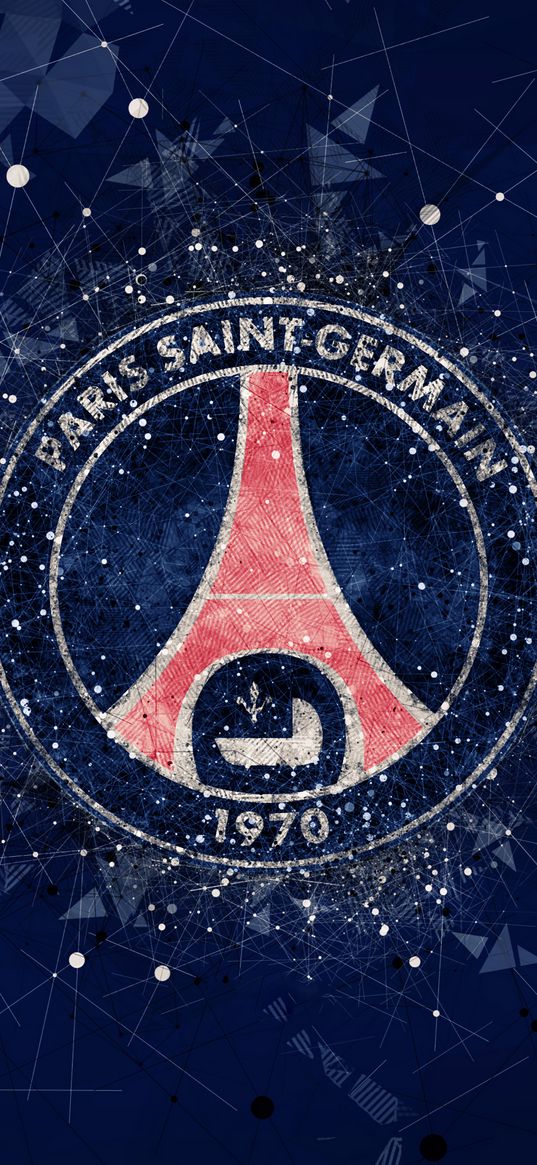 paris st germain, psg, football club, emblem, logo, football, red