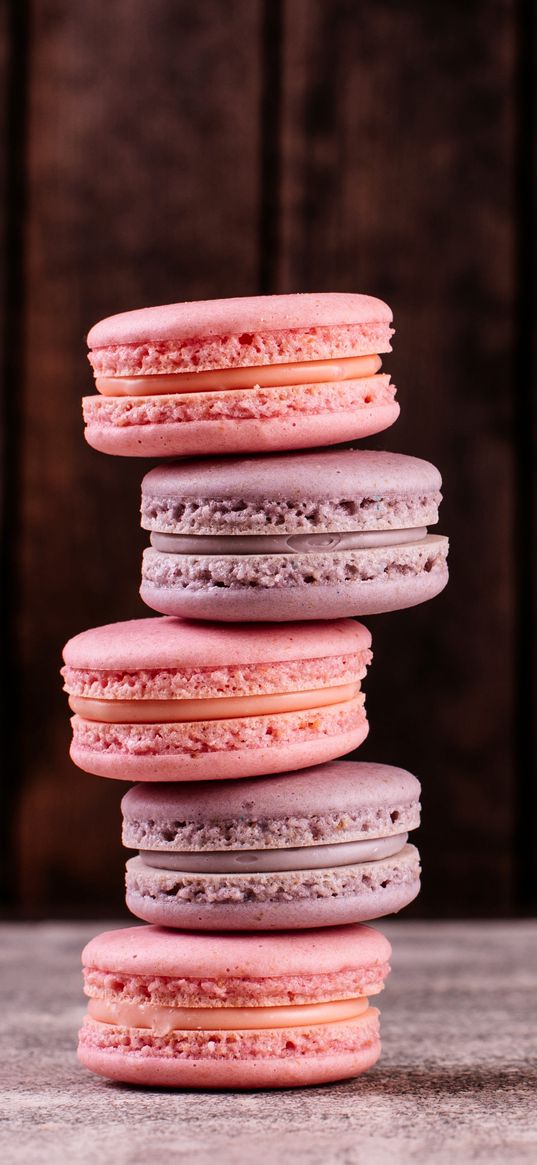 macarons, cookies, pink