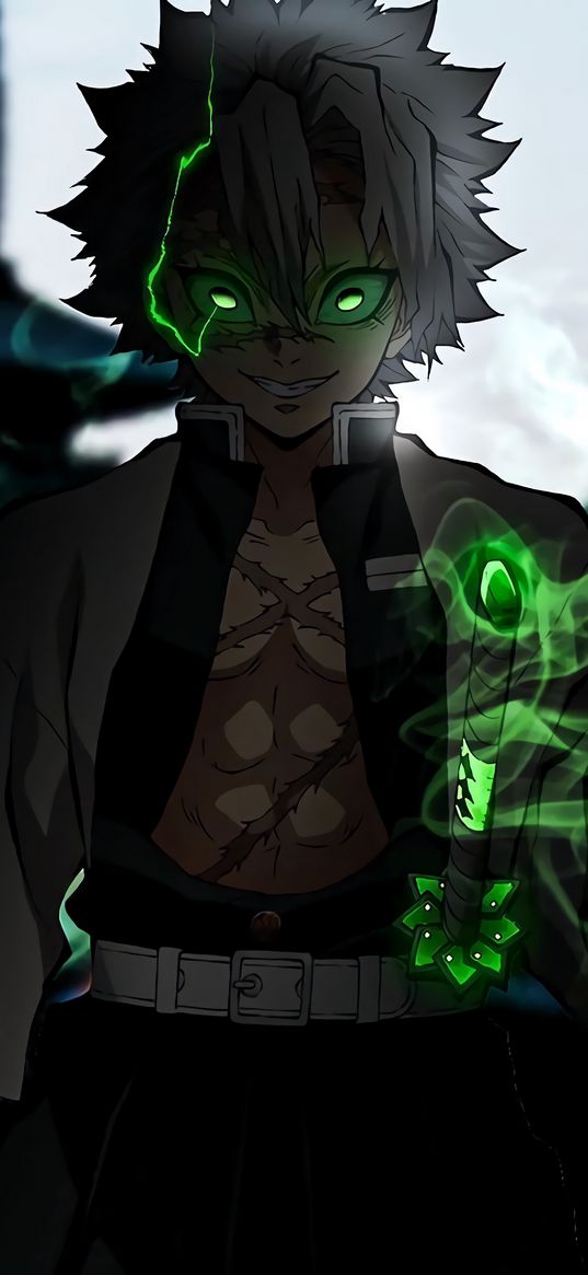 midoriya izuku, green, anime, demon slayer, character