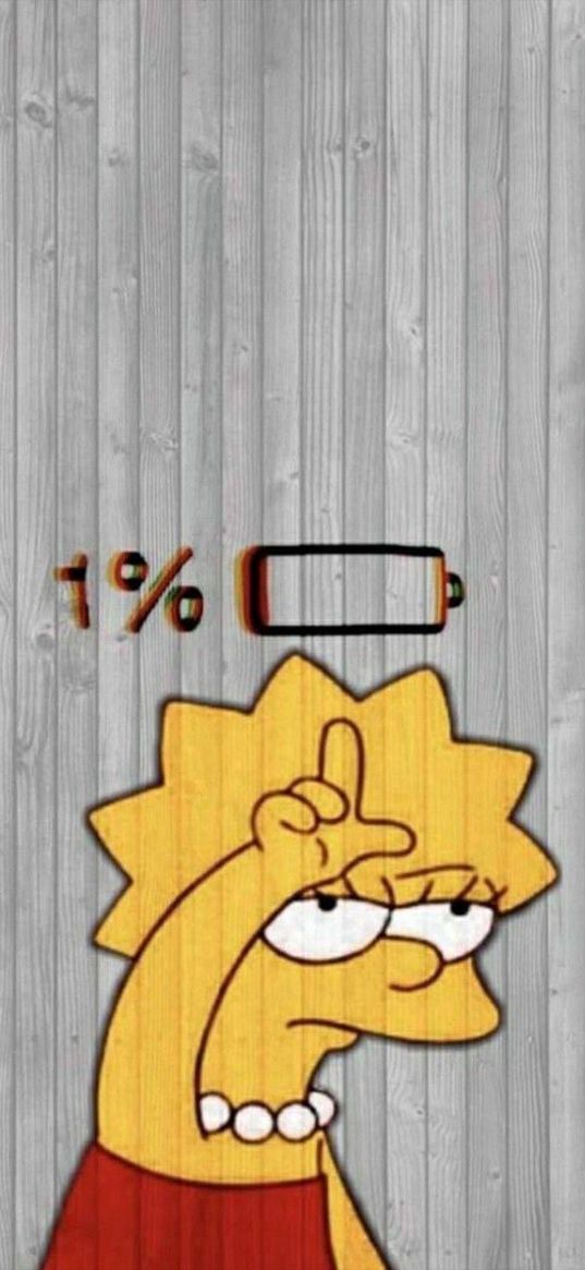 maggie, the simpsons, cartoon, battery, low, 1%, boards, drawing, art