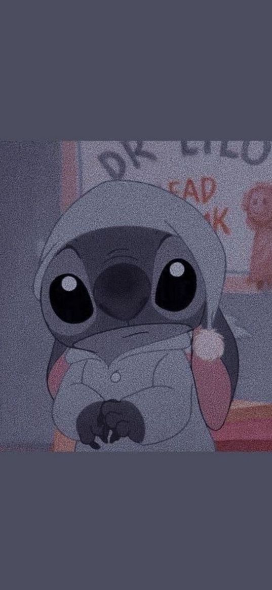 stitch, lilo and stitch, cartoon, pajamas, animal, art, gray background