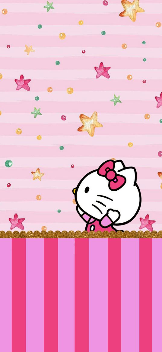 hello kitty, cat, pink, cute, stars