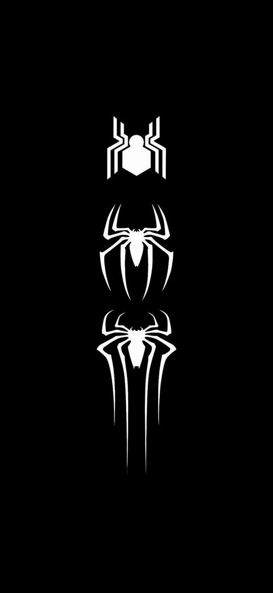 spider-man, spiders, logo, marvel, black