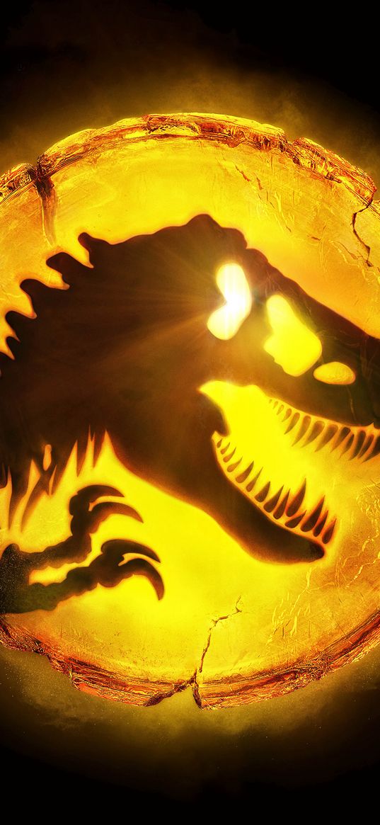 dinosaur, jurassic world, poster, yellow