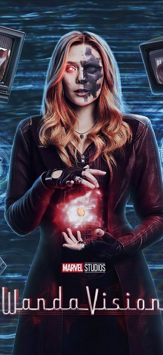 wanda, scarlet witch, marvel, vandavision, character, poster