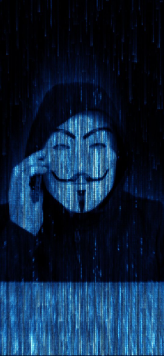 anonymous, hacker, mask, laptop, dark