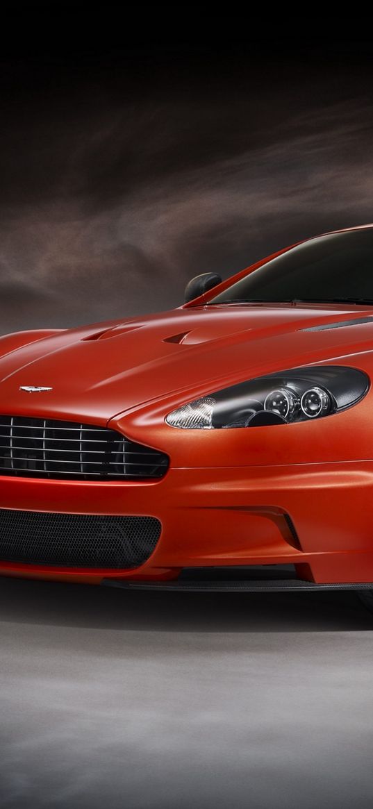 aston martin dbs, 2011, red, side view, sport, auto