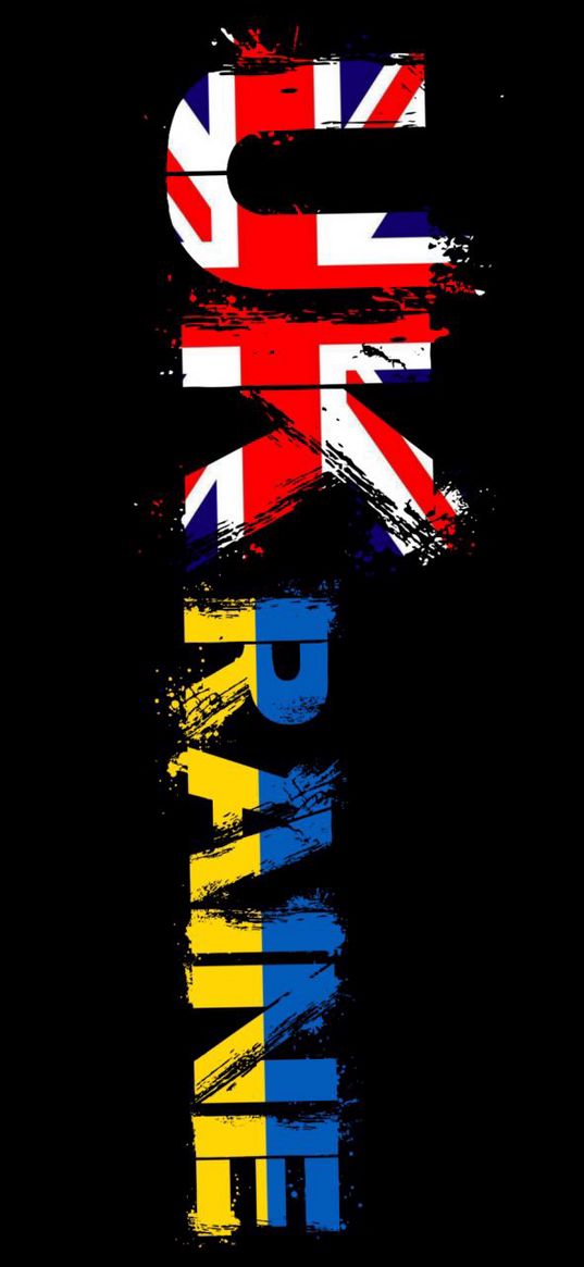 uk, ukraine, flag, black background