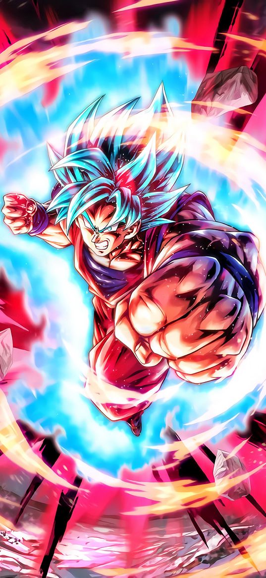 goku, dragon ball, anime, fist, explosion