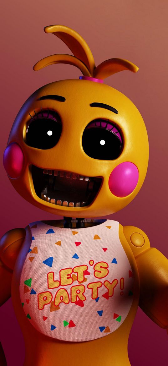 toy chica, five nights with freddy, game, robot