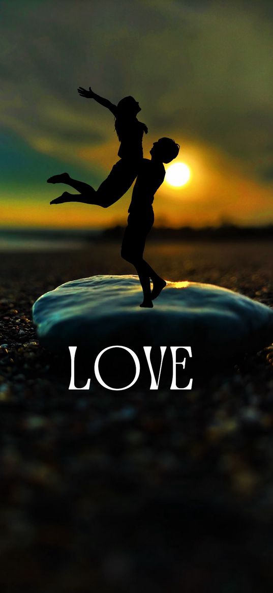 love, couple, pebbles, sea, sun, text