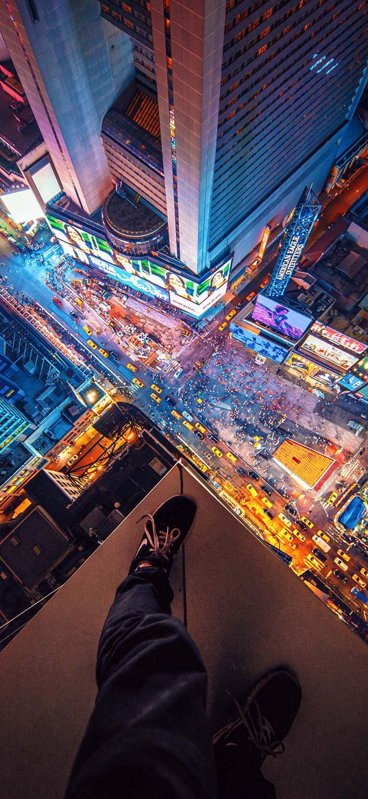 legs, city, buildings, lights