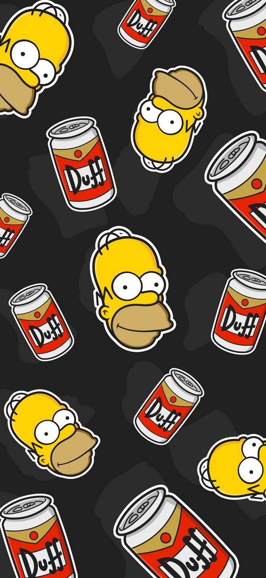 the simpsons, homer, bank, background, art, yellow