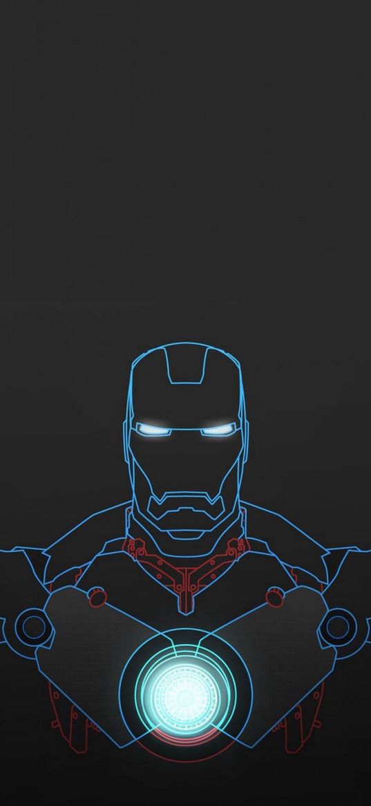 iron man, marvel, comics, light, graphics, art