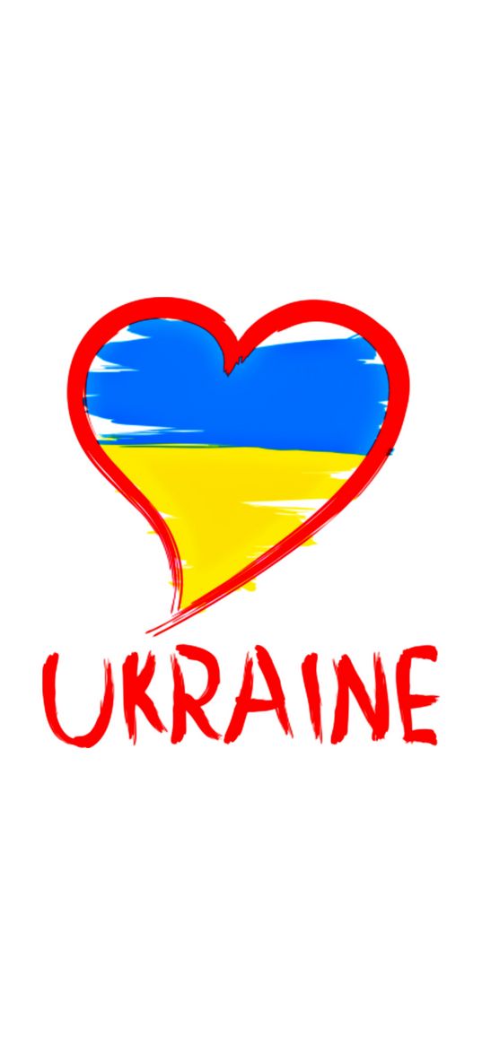 heart, inscription, ukraine, flag, white background