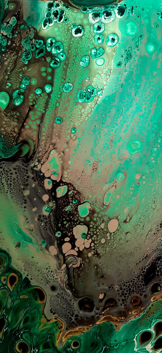 paint, marble, overflows, turquoise, bubbles