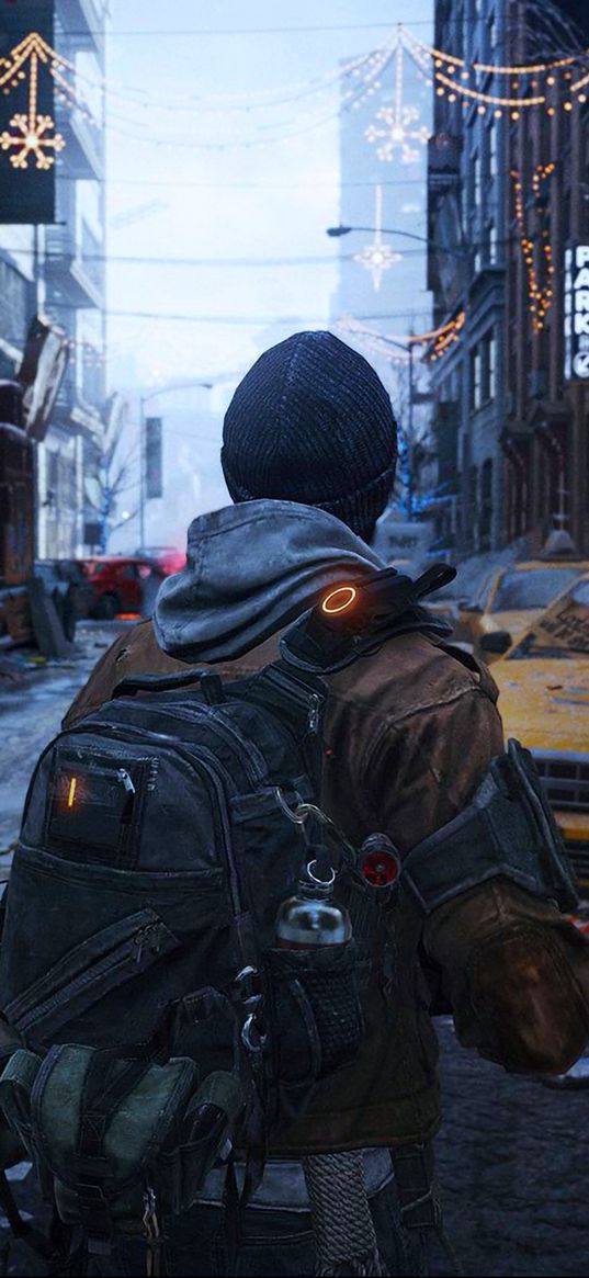 tom clancy, division, games, post-apocalypse, man, guy, city