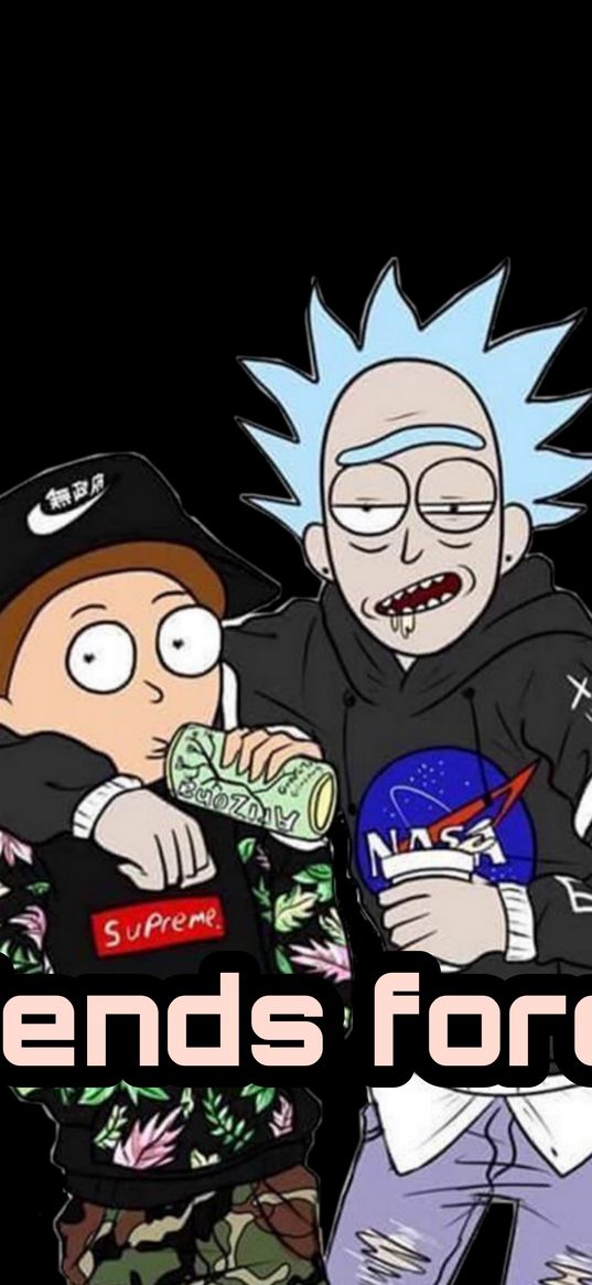 rick and morty, rick, morty, cartoon, fashion, brands, art, black background